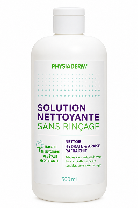 Solution Nettoyante (sans rinçage Visage et siège Adulte alité ou dépendant)