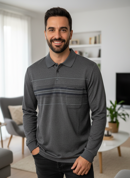 Polo manches longues fantaisie (Jack)