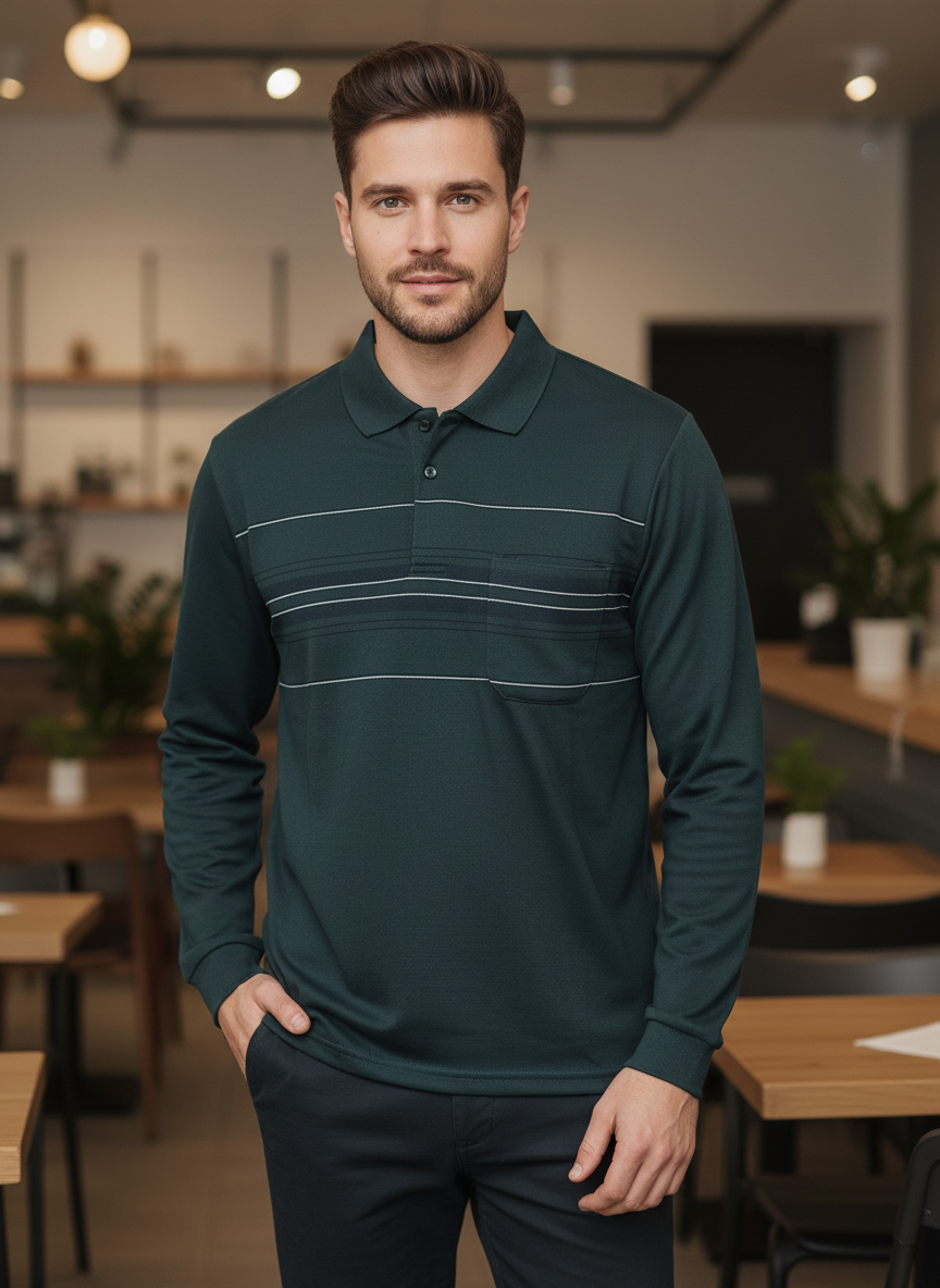 Polo manches longues fantaisie (Jack)