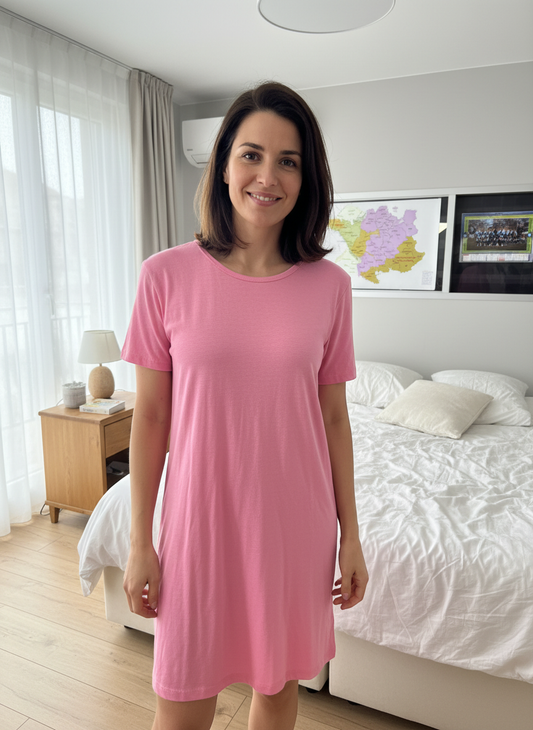 Liquette unie manches courtes coton