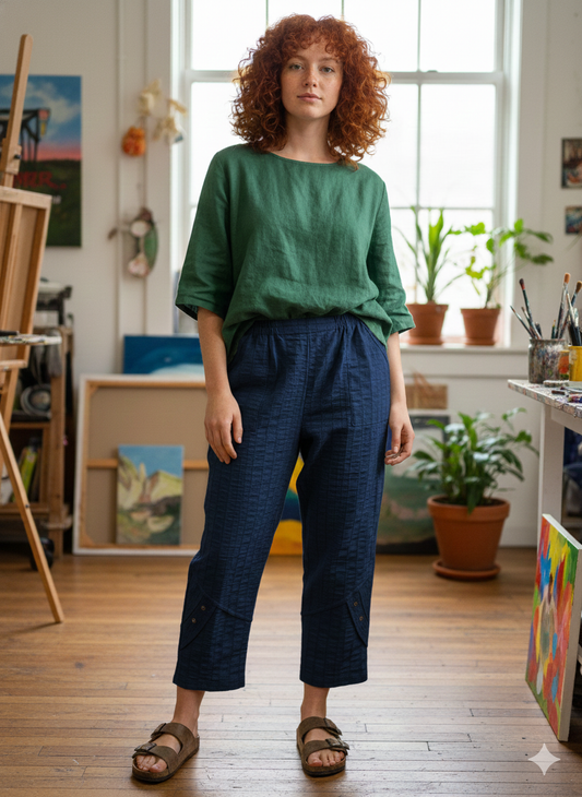 Pantalon gaufré