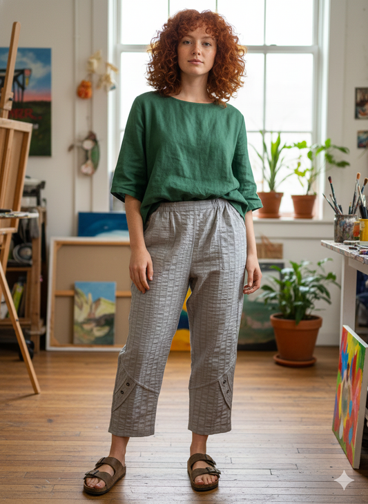 Pantalon gaufré