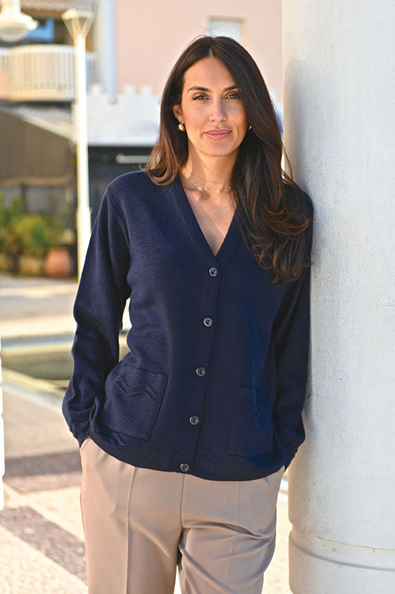 Gilet Valérie manches longues, col V